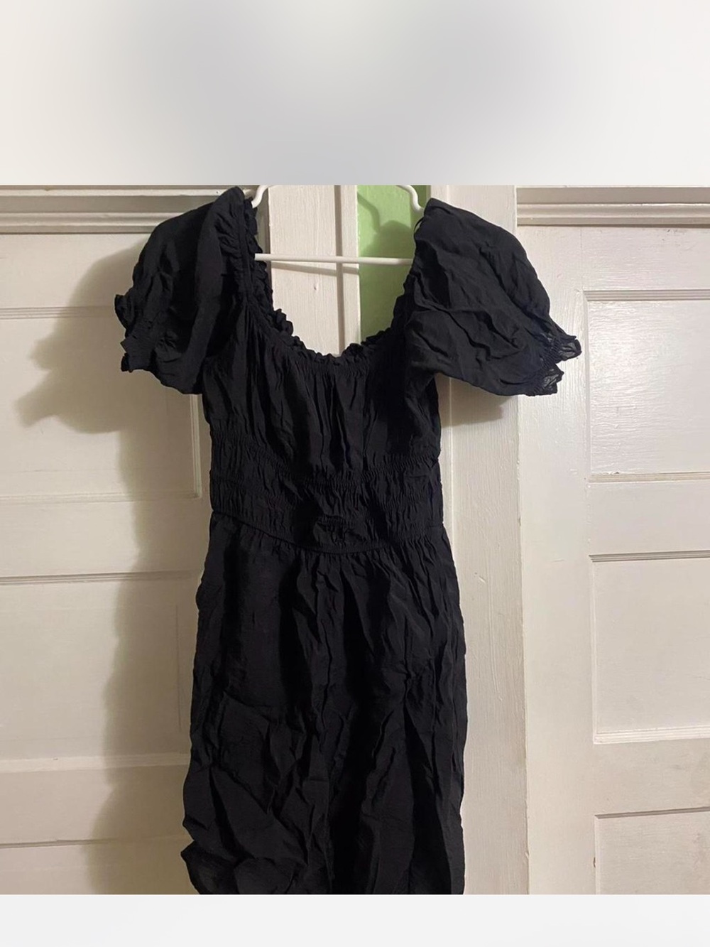 H&M Black Puff Sleeve Mini Dress